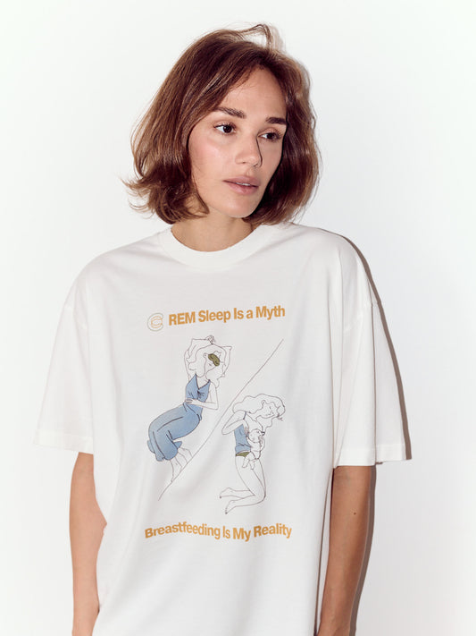 Blue Illustrated T-Shirt for moms