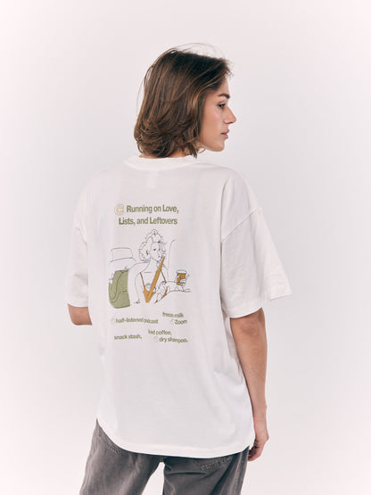 Green Illustrated T-Shirt for moms