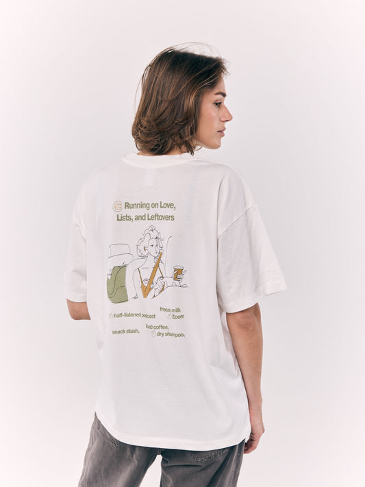 Green Illustrated T-Shirt for moms
