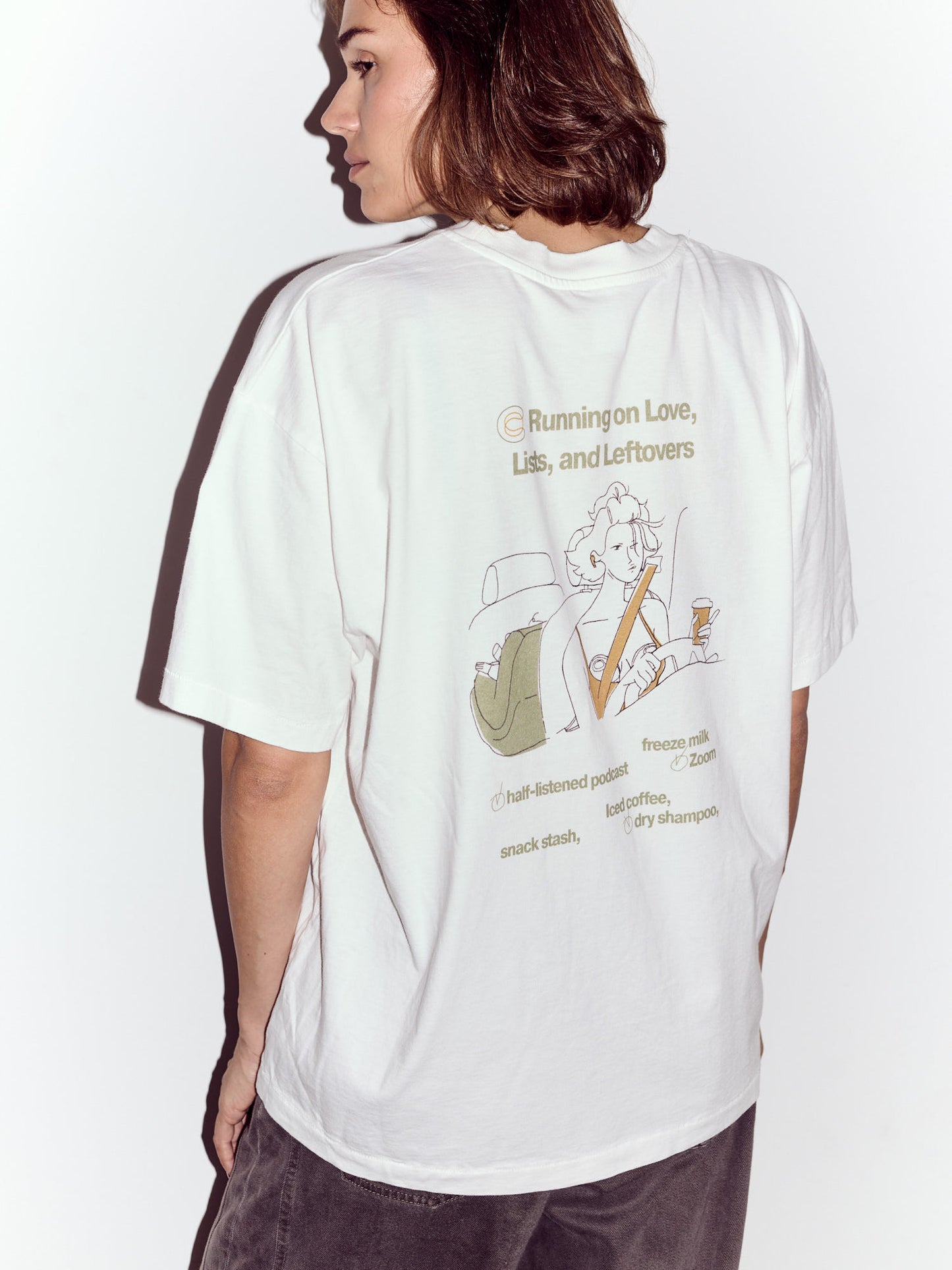 Green Illustrated T-Shirt for moms