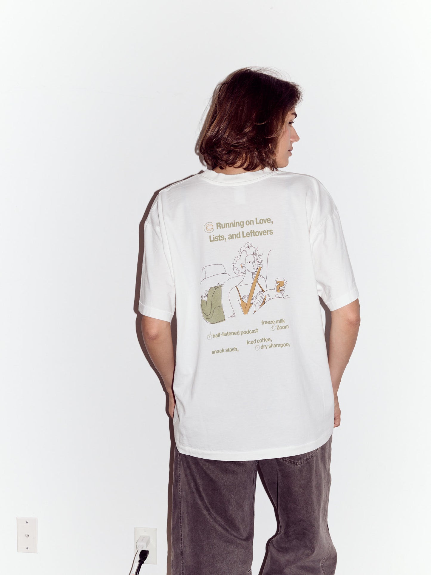 Green Illustrated T-Shirt for moms